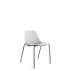 Polypropylene Shell Chair 4-Leg Black Steel Frame